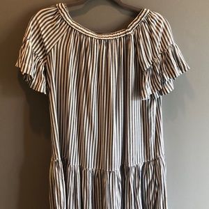 Blue & White Striped Dress/Long Shirt